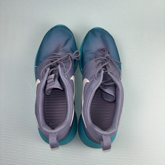 Nike Roshe Run Shoes Sneakers Women’s Size 9 599432-500 Gray Purple Teal - Picture 9 of 9